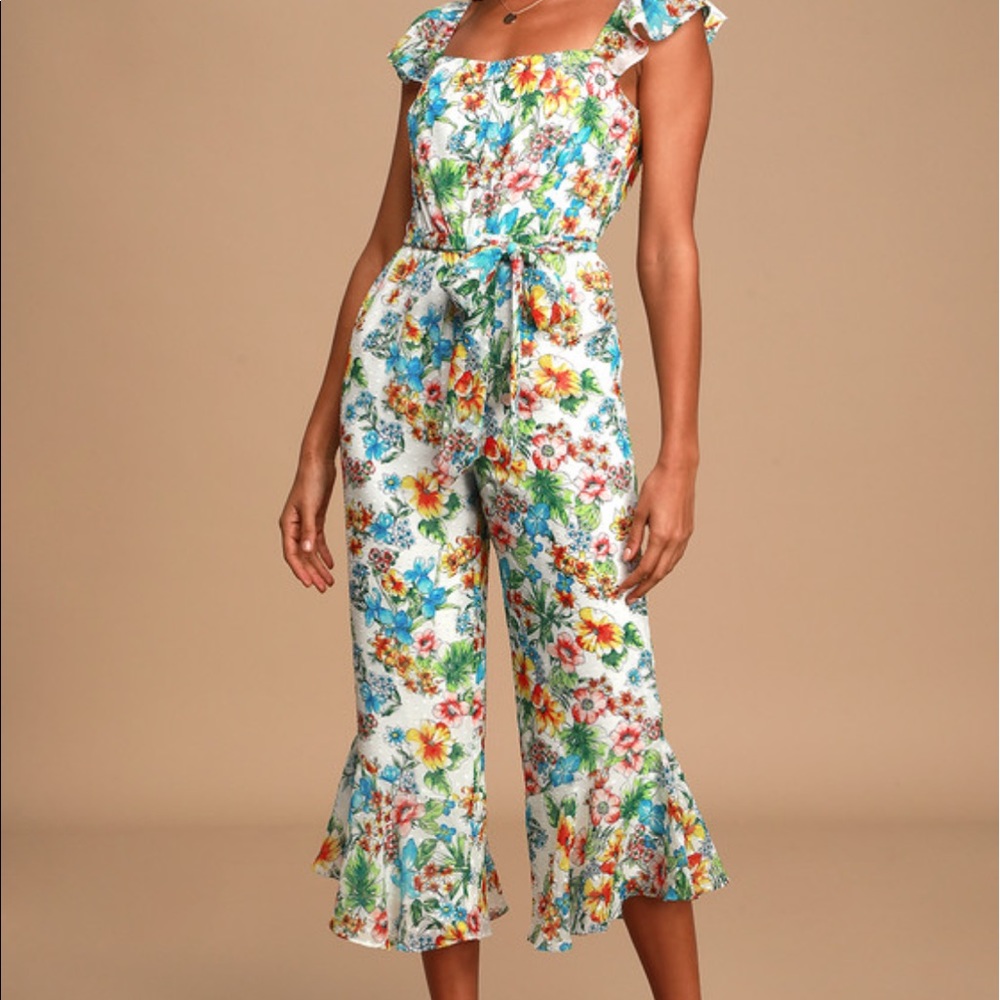 Lulu’s floral jumpsuit